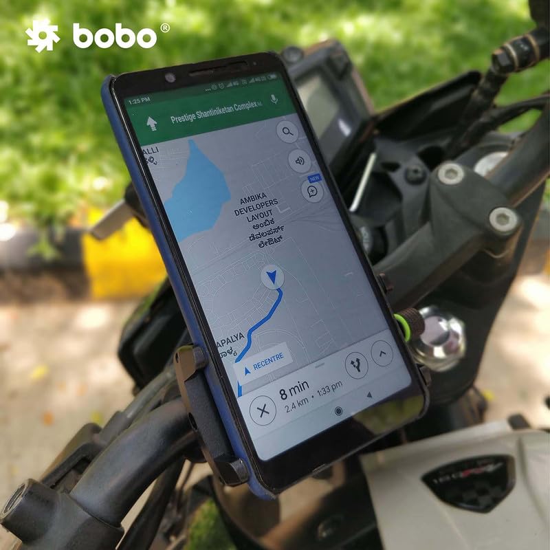 Bobo BM3 Aluminium Waterproof Bike/Motorcycle/Scooter Mobile Phone Holder Mount, Ideal for Maps and GPS Navigation (Black) - Image 5