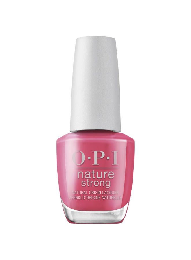 OPI Nature Strong A Kick in the Bud | Opaque Bright Pink Crème Natural Origin Nail Polish | Plant Based, Vegan, Cruelty Free - Image 1