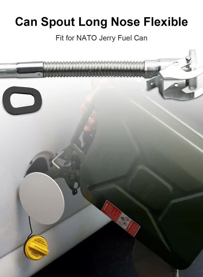 YUANTUO Jerry Can Spout, Long-Nose Flexible Jerry Can Nozzle Fits for Wavian or VALPRO NATO Jerry Fuel Can, Set of 2 - Image 2