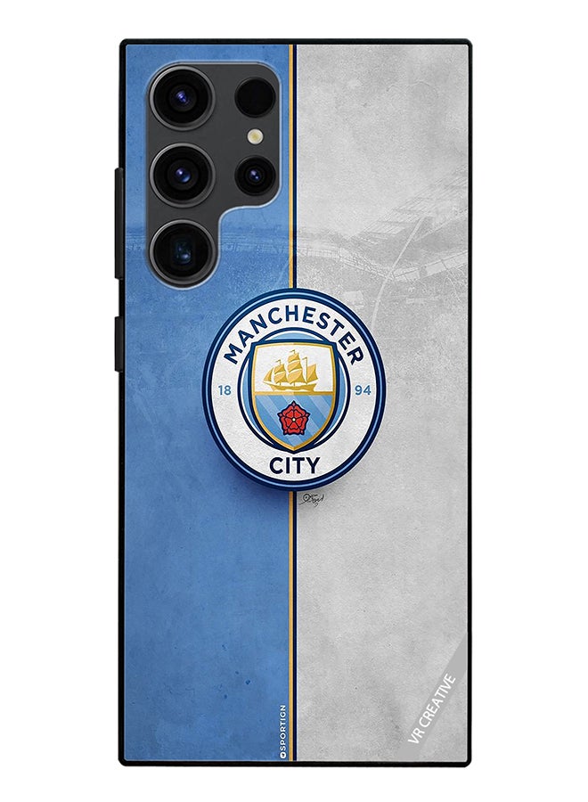 VR CREATIVE Protective Case Cover For Samsung Galaxy S24 Ultra Manchester City Design Multicolour - Image 1
