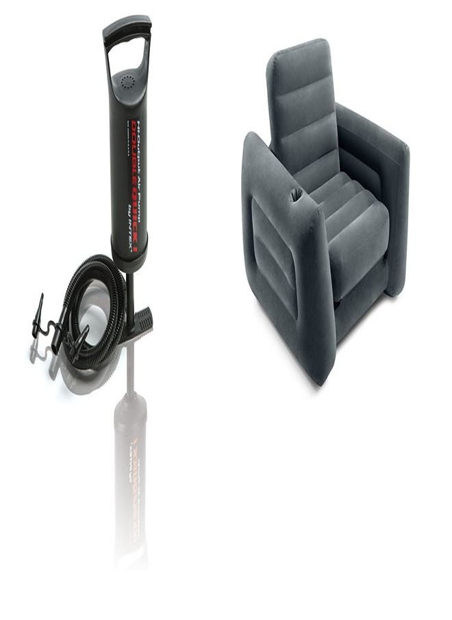 INTEX - Pull-Out Inflatable Chair with Pump 1.17m x 2.24m x 66cm - Image 1