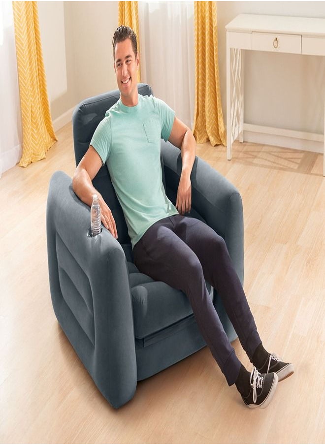 INTEX - Pull-Out Inflatable Chair with Pump 1.17m x 2.24m x 66cm - Image 1