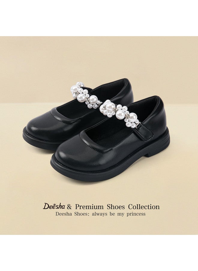 DEESHA Pearl Decorated】girls' Leather Shoes, Autumn 2025, Fashionable And Versatile Performance Shoes For Students, Single Shoes - Image 3