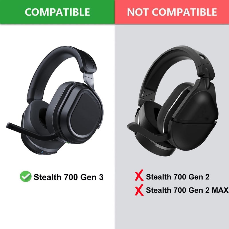 defean Stealth 700 Gen3 Ear Pads defean Replacement Ear Cushions Compatible with Turtle Beach Stealth 700 Gen 3 (700 Gen3) Wireless Gaming Headset (Mesh Fabric) - Image 2