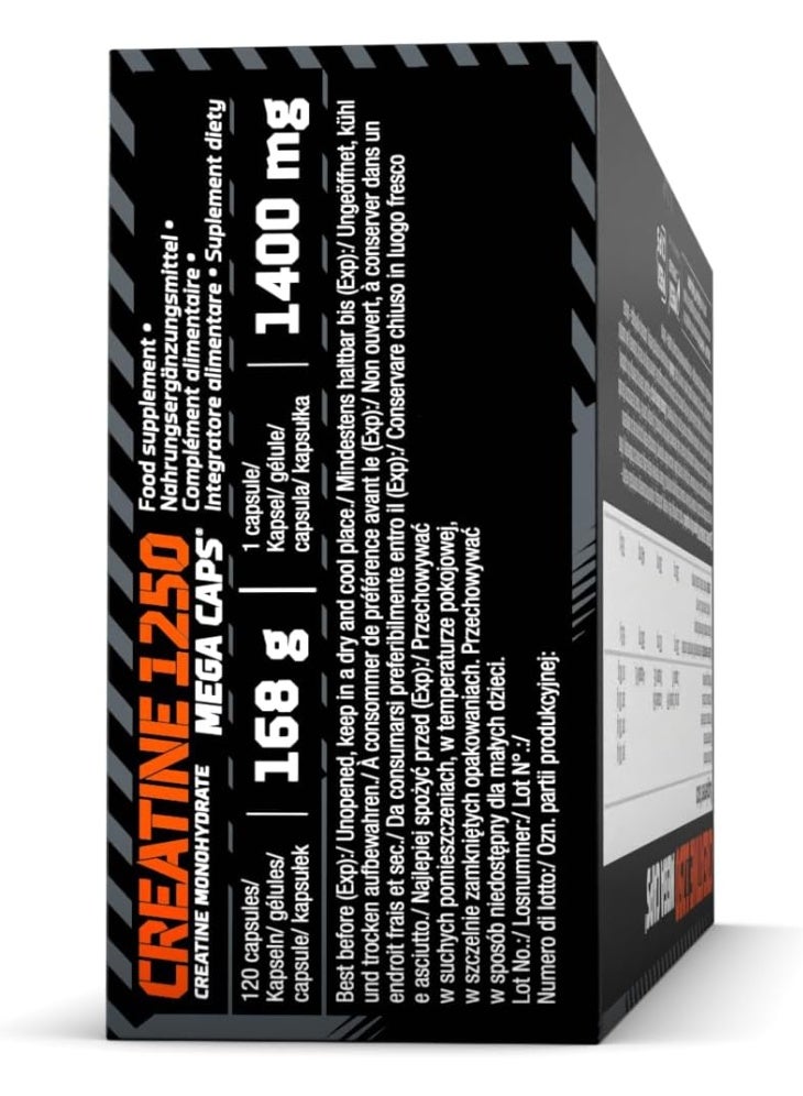 Olimp Creatine 1250 Monohydrate Mega – 120 Capsules | Boost Strength, Endurance, and Muscle Growth, Supports Performance During High-Intensity Training - Image 4