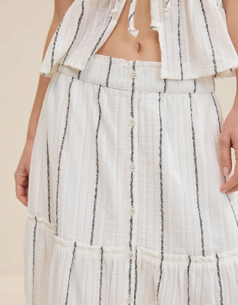 Aerie  Aerie Beach Texture Maxi Skirt for Women | Best Price UAE