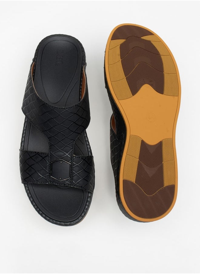 LBL by Shoexpress - Men's Textured Slip-On Arabic Sandals - Image 1