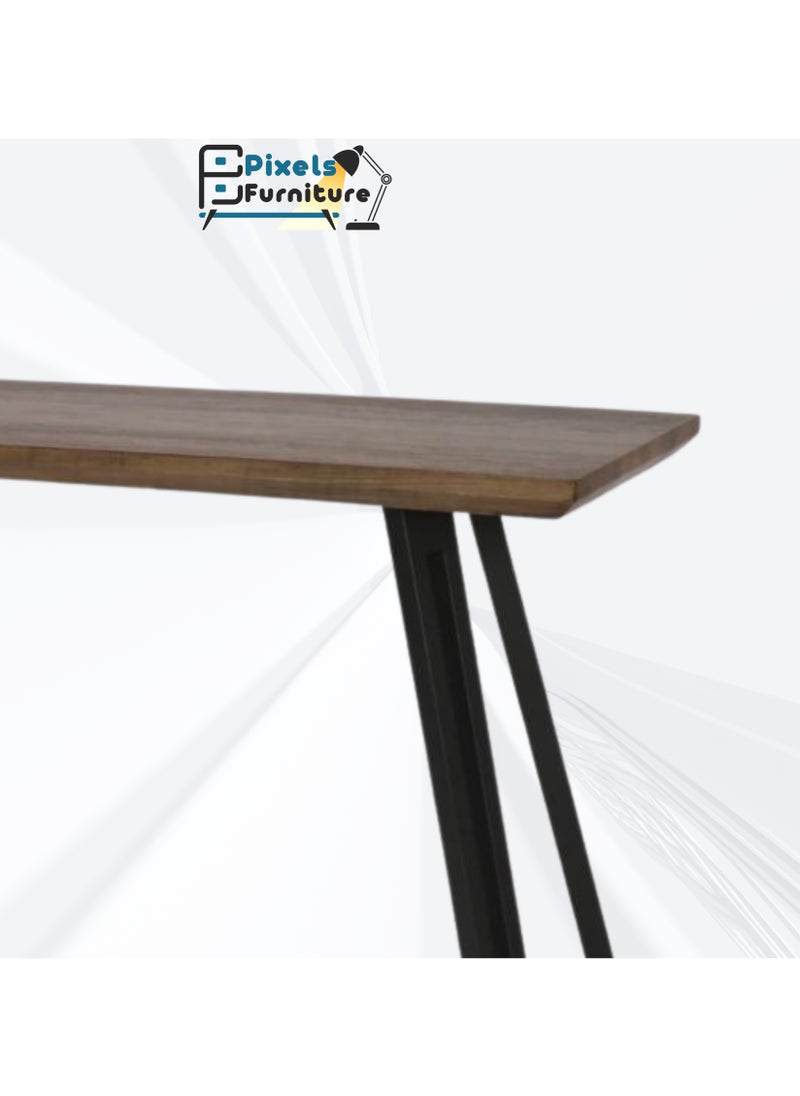 بكسل للأثاث طاولة كونسول من بكسل الأثاث, مدخل بسطح من الخشب وبأطراف من المعدن متعدد الاستخدامات, لون بني  - Image 2