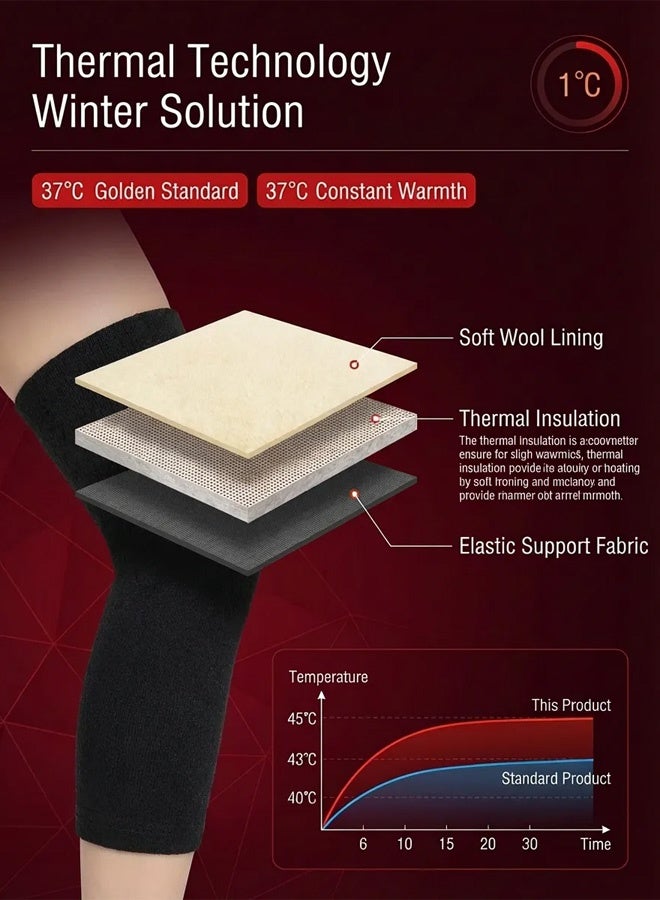 دعم ركبة سميك ومريح لكبار السن: دفء وراحة للمفاصل الباردة - Image 4