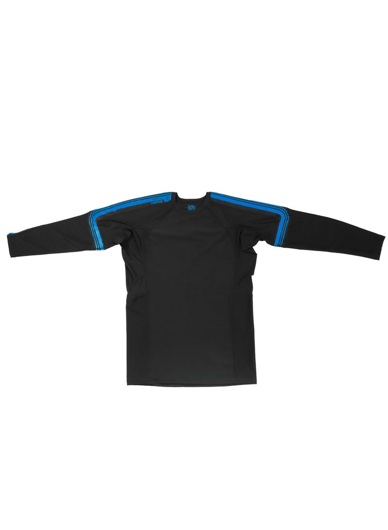 Sanabul  Sanabul Core Long Sleeve Jiu Jitsu Rash Guard MMA BJJ Wrestling Shirt Grappling BLUE 2 X LARGE - Image 2