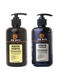 DR MED Keratin Professional Strength Hair Care Duo: Shampoo and Conditioner (350mL each) pack of 2