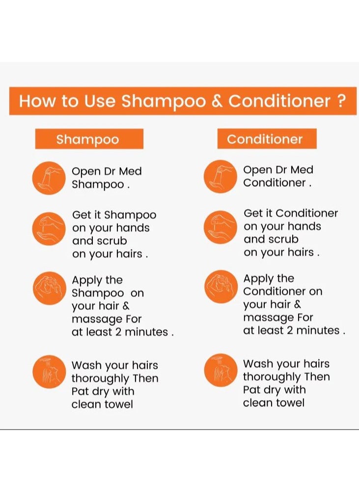 Dr.Med - DR MED Keratin Professional Strength Hair Care Duo: Shampoo and Conditioner (350mL each) pack of 2 - Image 1