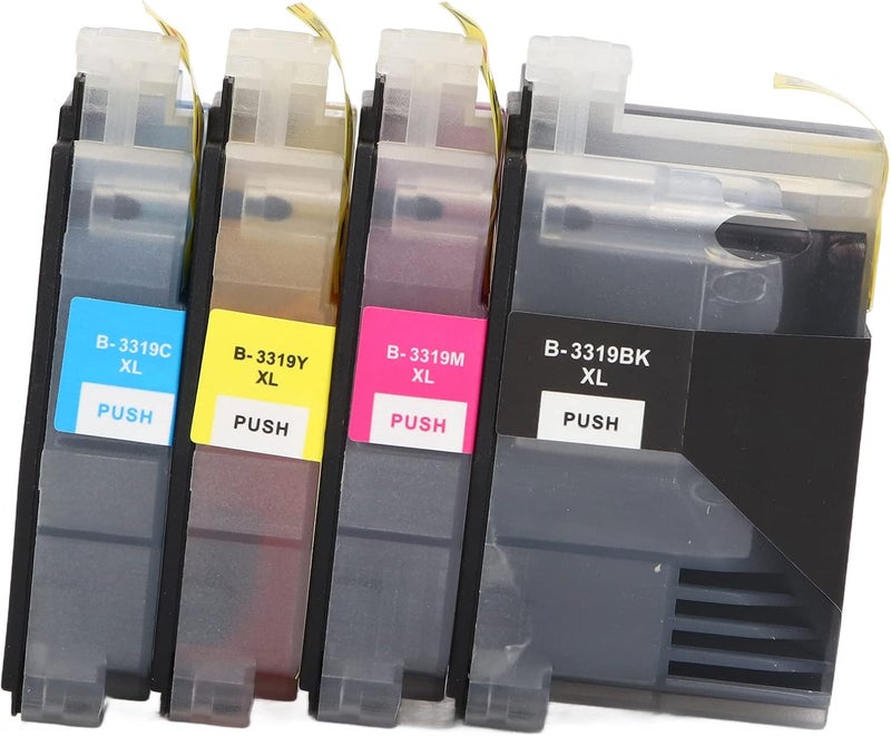 خرطوشة حبر LC3319، خرطوشة حبر طابعة، 4 ألوان BK C M Y بإخراج عالي لـ MFC J5330DW J5730DW J6530DW J6730DW J6930DW، مادة PP فاخرة لطباعة الصور والمستندات - Image 1