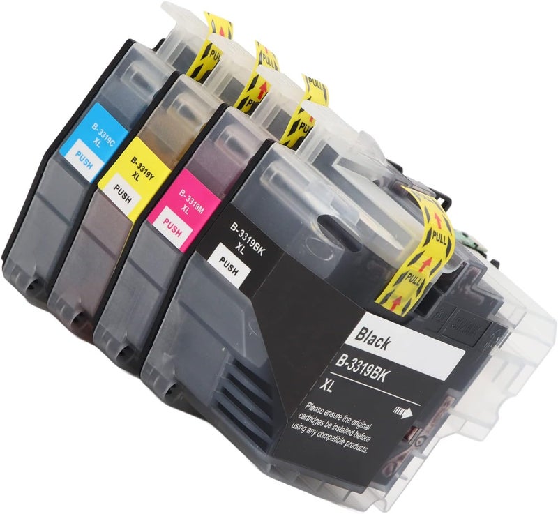 خرطوشة حبر LC3319، خرطوشة حبر طابعة، 4 ألوان BK C M Y بإخراج عالي لـ MFC J5330DW J5730DW J6530DW J6730DW J6930DW، مادة PP فاخرة لطباعة الصور والمستندات - Image 4