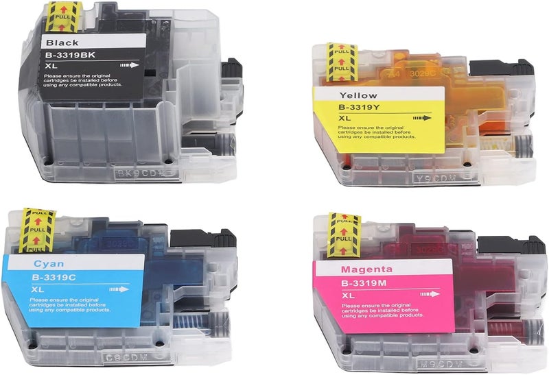خرطوشة حبر LC3319، خرطوشة حبر طابعة، 4 ألوان BK C M Y بإخراج عالي لـ MFC J5330DW J5730DW J6530DW J6730DW J6930DW، مادة PP فاخرة لطباعة الصور والمستندات - Image 5
