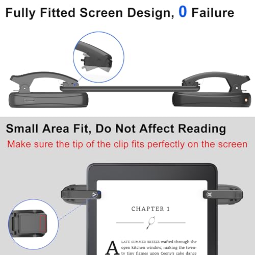 SSPONT [2 Clips] Finger Ring Page Turner Remote for Kindle Paperwhite Remote Page Turner Accessories for Kindle Clip Clicker Rechargeable Page Turner for Ipad Android Tablets Phone Camera Triggers - Image 5
