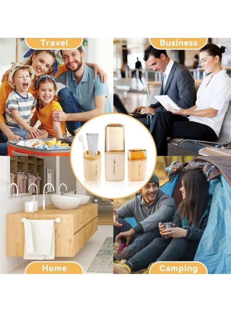 Captaintech Toothbrush Set with Soap Box for Travel, Soap Dish with Lid, Drainable and Portable Toothbrushes Storage Covers Case for Bathroom Gym Travel Camp - Image 5