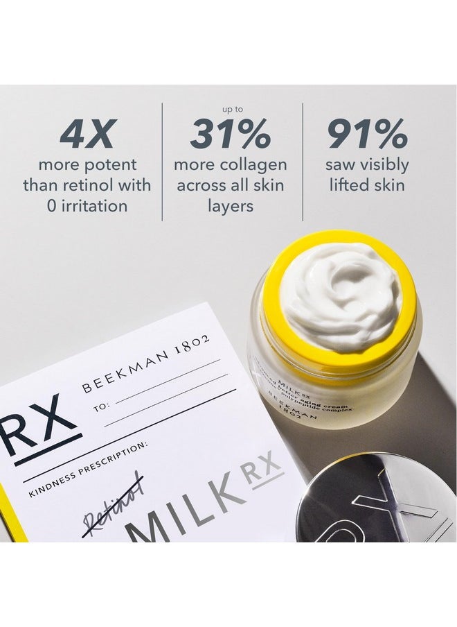 Beekman 1802 Beekman 1802 Milk RX Advanced Better Aging Face Cream - Goat Milk Protein Exosomes & Polypeptide Facial Moisturizer - Doctor Formulated for Collagen Boosting & Skin Firming - Fragrance Free  - Image 4