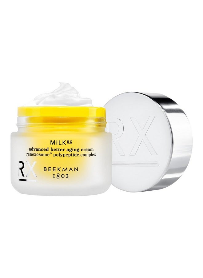 Beekman 1802 Beekman 1802 Milk RX Advanced Better Aging Face Cream - Goat Milk Protein Exosomes & Polypeptide Facial Moisturizer - Doctor Formulated for Collagen Boosting & Skin Firming - Fragrance Free  - Image 1