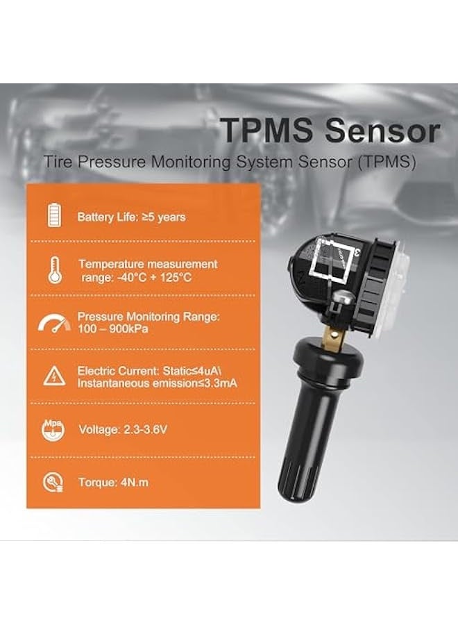 Topleo TPMS Sensor for GM - Tire Pressure Sensor 315Mhz, Compatible with Buick Cadillac Chevy GMC Pontiac - Replaces #13598771, 13598772, 13586335  - Image 3