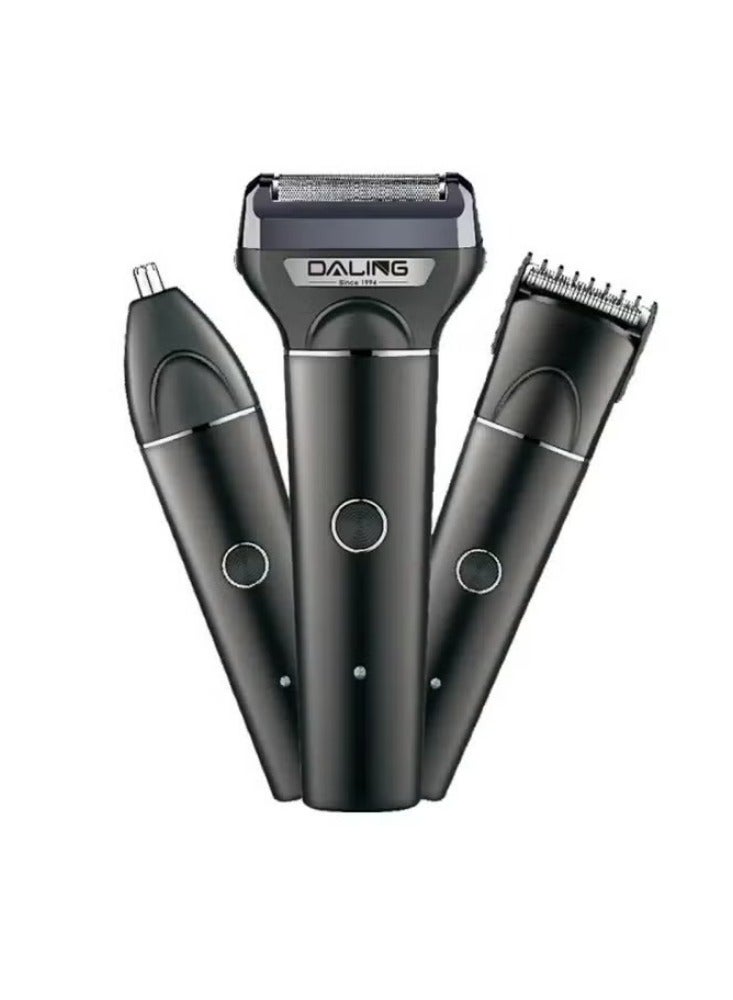 DALING DL-9103 3 In 1 Rechargeable Hair Clipper Shaver beard Styling Hair Removal machine - black - Image 1