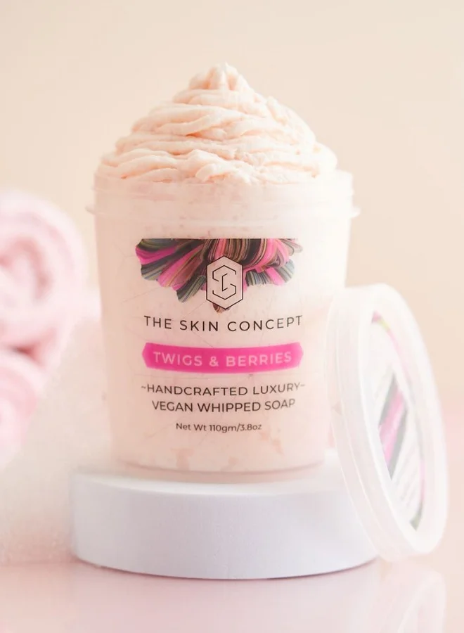 THE SKIN CONCEPT The Skin Concept 5 in 1 Handmade Vegan Whipped Soap - Twigs and Berries