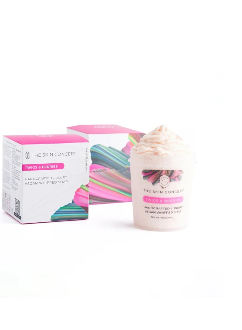 THE SKIN CONCEPT The Skin Concept 5 in 1 Handmade Vegan Whipped Soap - Twigs and Berries