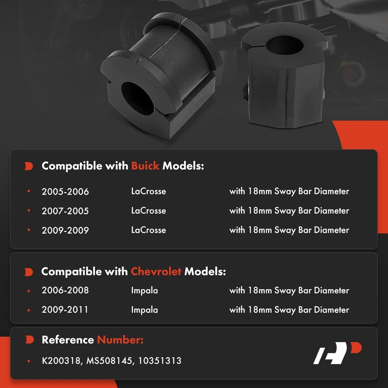 A-Premium Sway Bar Bushing Kit for Buick and Chevrolet - Image 2