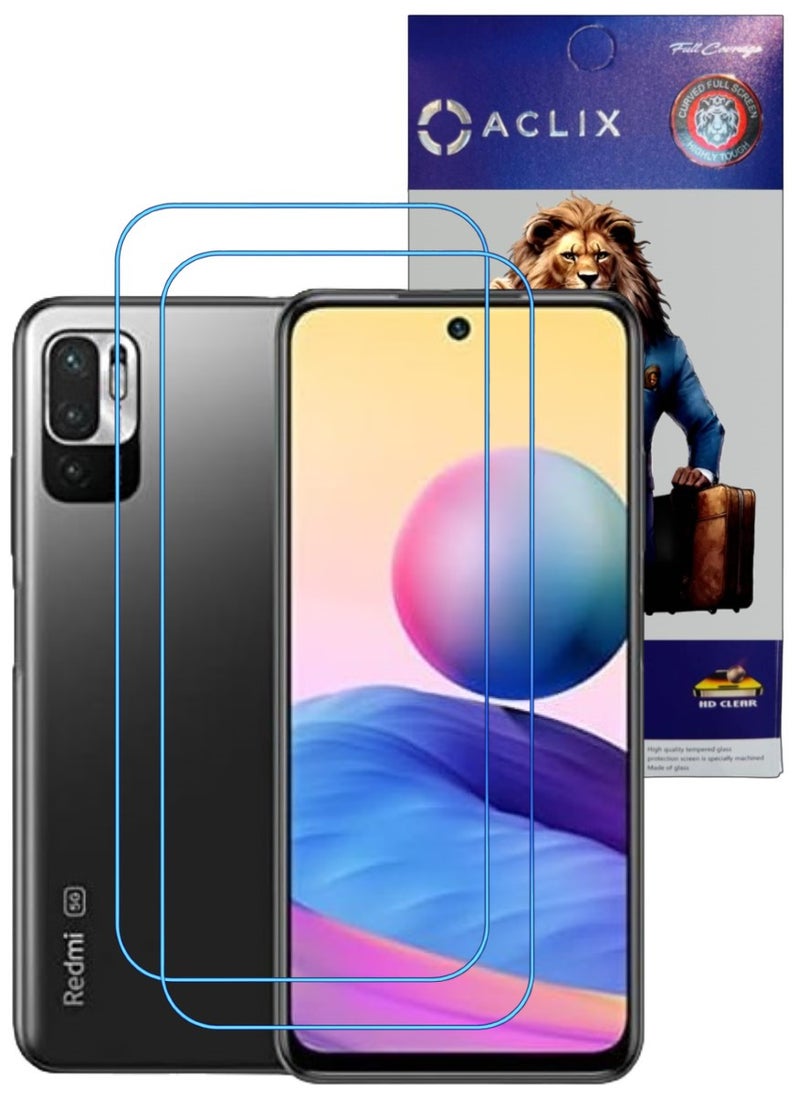 ACLIX 2 Pieces Antistatic ESD Dustproof Premium Quality High Definition Clear Tempered Glass Screen Protector Designed For Xiaomi Redmi Note 10 5G - Image 1