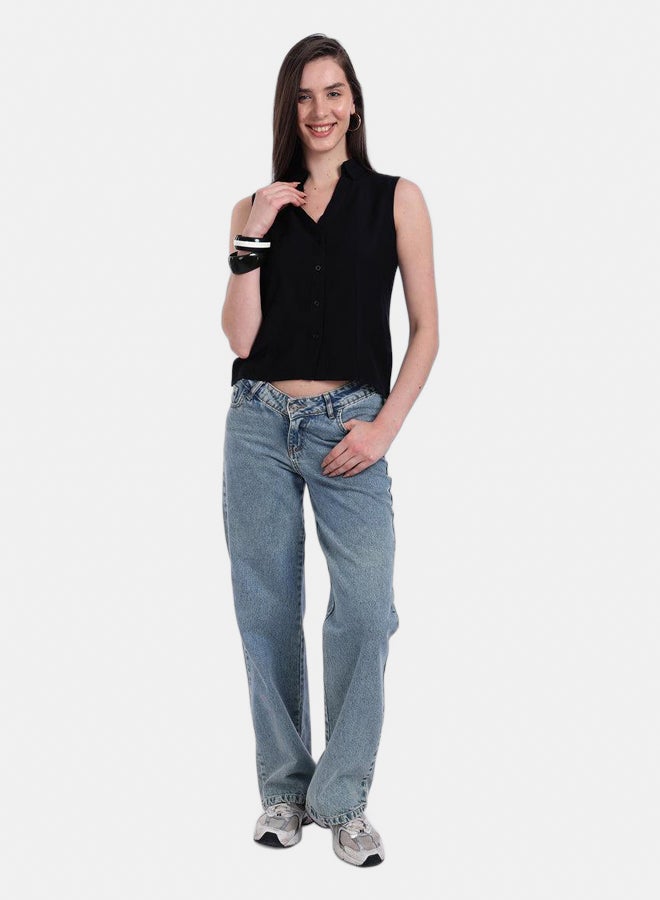 Carina Collared Sleeveless Shirt - Image 5