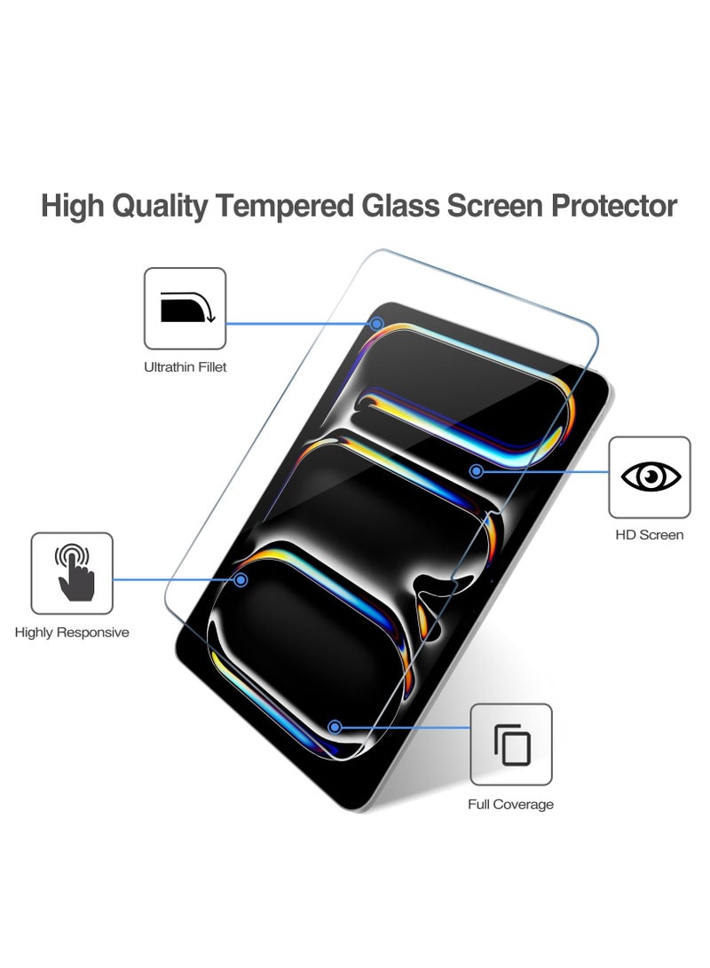 Case 1 Pack Screen Protector for IPad Pro 11-Inch (M4) 2024 Tempered Glass Film Guard for IPad Pro 11 - Image 3