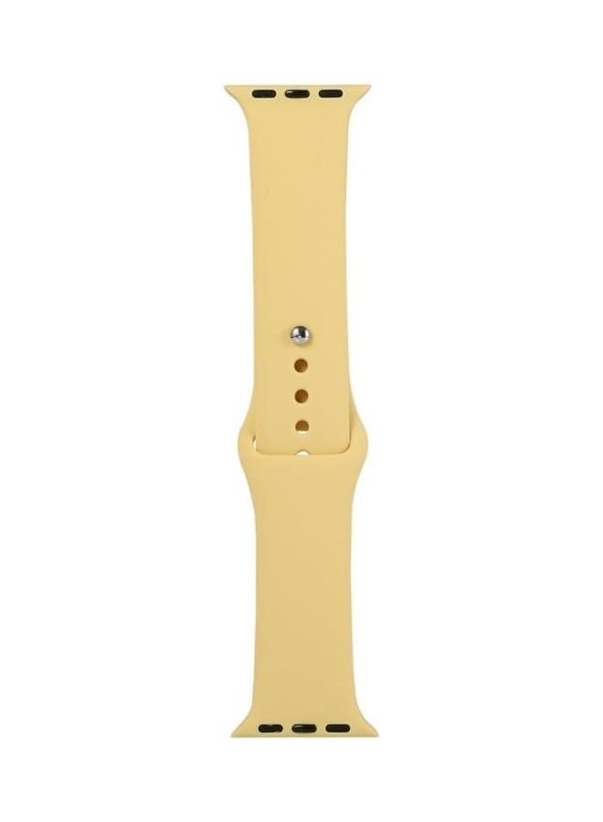 NIBEMINENT Replacement Watchband for Apple Watch Series 7/6/5/4/3/2/1/SE 38/40/41mm Yellow - Image 1