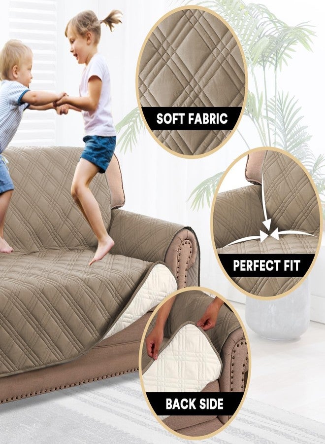 PrinceDeco غطاء أريكة PrinceDeco مقاوم للماء بنسبة 100%، أغطية قابلة للغسل ومضادة للانزلاق لحماية الأثاث، غطاء أريكة للكلاب والحيوانات الأليفة والأطفال (أريكة 68 بوصة، لون رمادي داكن) - Image 3