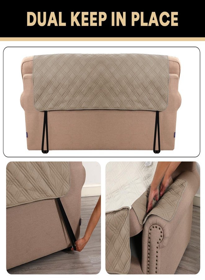 PrinceDeco غطاء أريكة PrinceDeco مقاوم للماء بنسبة 100%، أغطية قابلة للغسل ومضادة للانزلاق لحماية الأثاث، غطاء أريكة للكلاب والحيوانات الأليفة والأطفال (أريكة 68 بوصة، لون رمادي داكن) - Image 5