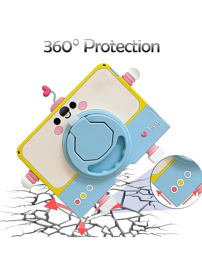 erorex Case Compatible With Honor Pad 9 12.1 Inch Tablet 2023 + 1 Pc Stylus Pen Kids Case With Pen Holder 360° Rotating Handle Stand Shoulder Strap - Image 4