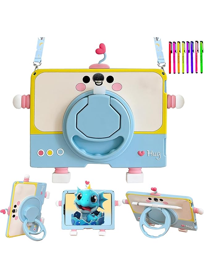 erorex Case Compatible With Honor Pad 9 12.1 Inch Tablet 2023 + 1 Pc Stylus Pen Kids Case With Pen Holder 360° Rotating Handle Stand Shoulder Strap - Image 1