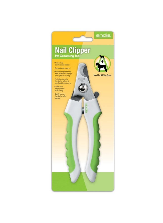 Andis 65700 Animal Nail Cutter for Small Breeds - Stainless Steel Blades with Sharp Efficiency - Designed for Repeated Use & Recommended by Pet Trainers Medium Size & White/Green - Image 1