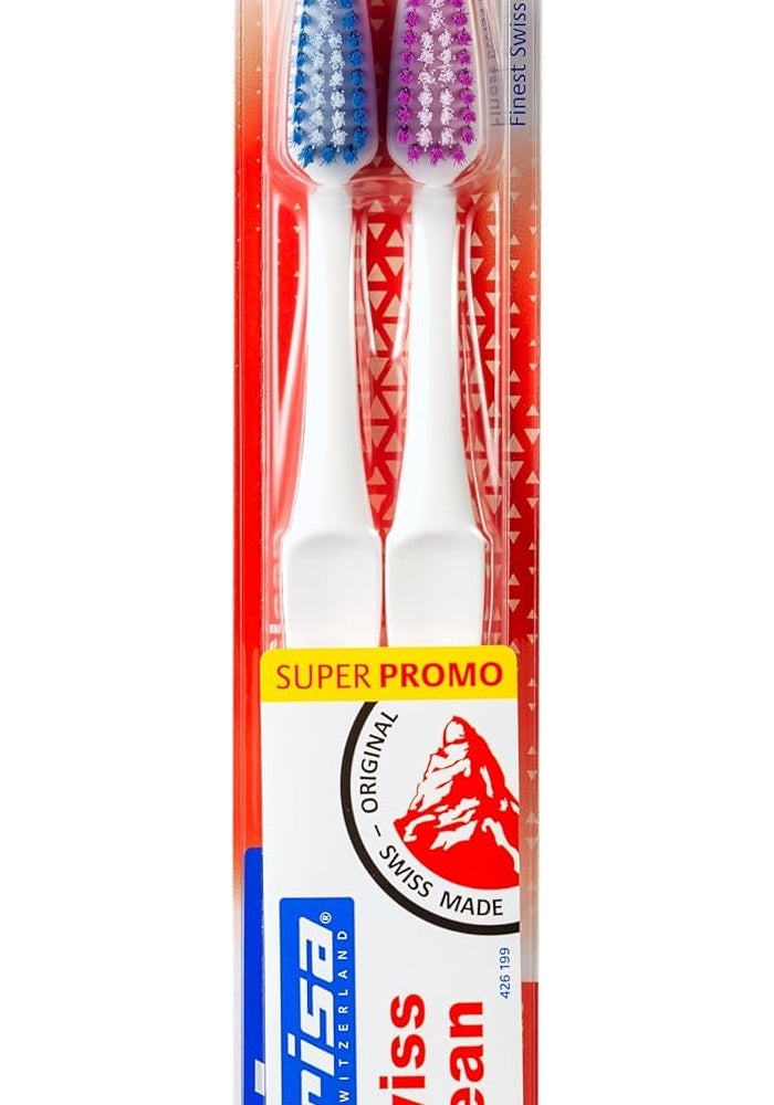 TRISA فرشاة أسنان تريزا سويس كلين الناعمة - 2 قطعة - Image 1