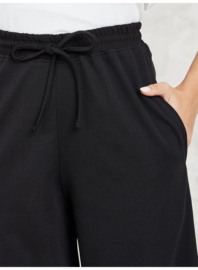 Styli Women Mid-Rise Flared-Fit Track Pants | Wide Leg Relaxed Fit Pants for Women xl - Image 4