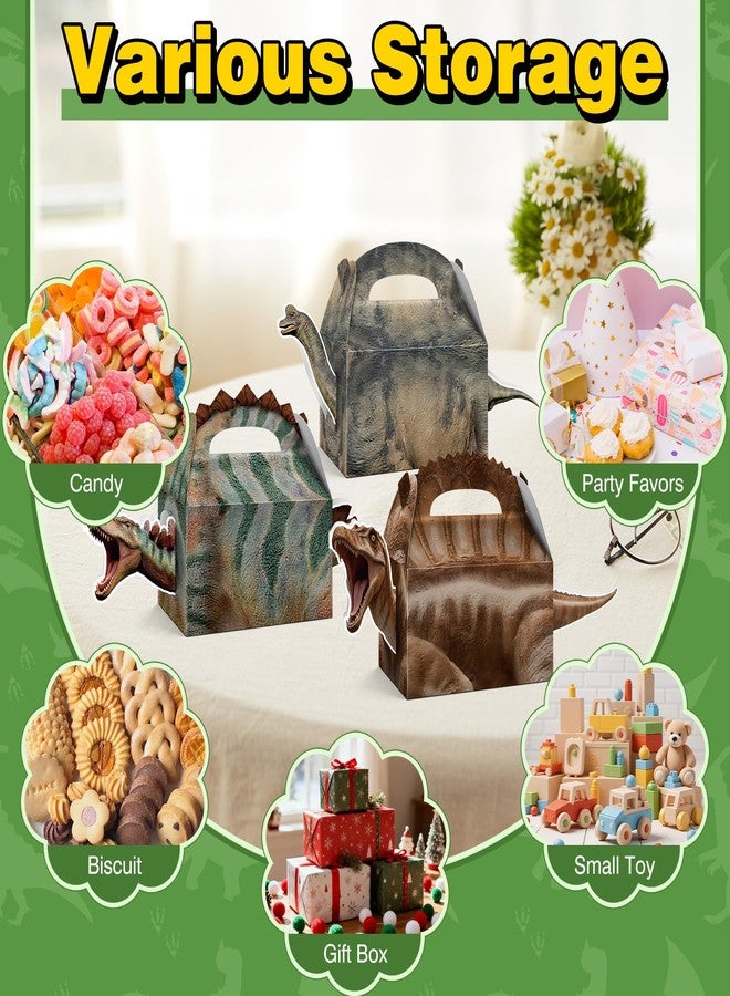 Bsenhe 12PCS Dinosaur Party Favors Boxes, Dinosaur Birthday Decorations, Dino Theme Goodie Boxes Candy Gift Bags for Baby Shower Birthday Party Supplies (12 - Image 4
