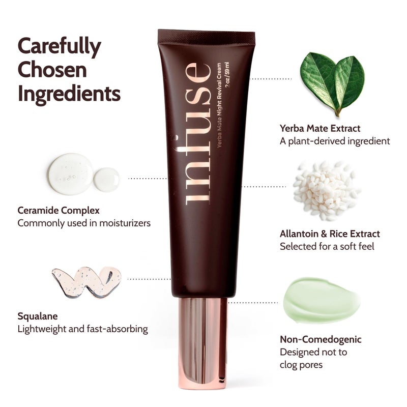 Infuse Peptide Night Cream for Mature Skin 40+ | Overnight Deep Hydration & Repair | Non-Greasy Formula to Fortify Skin Barrier and Enduring Strength - Image 2