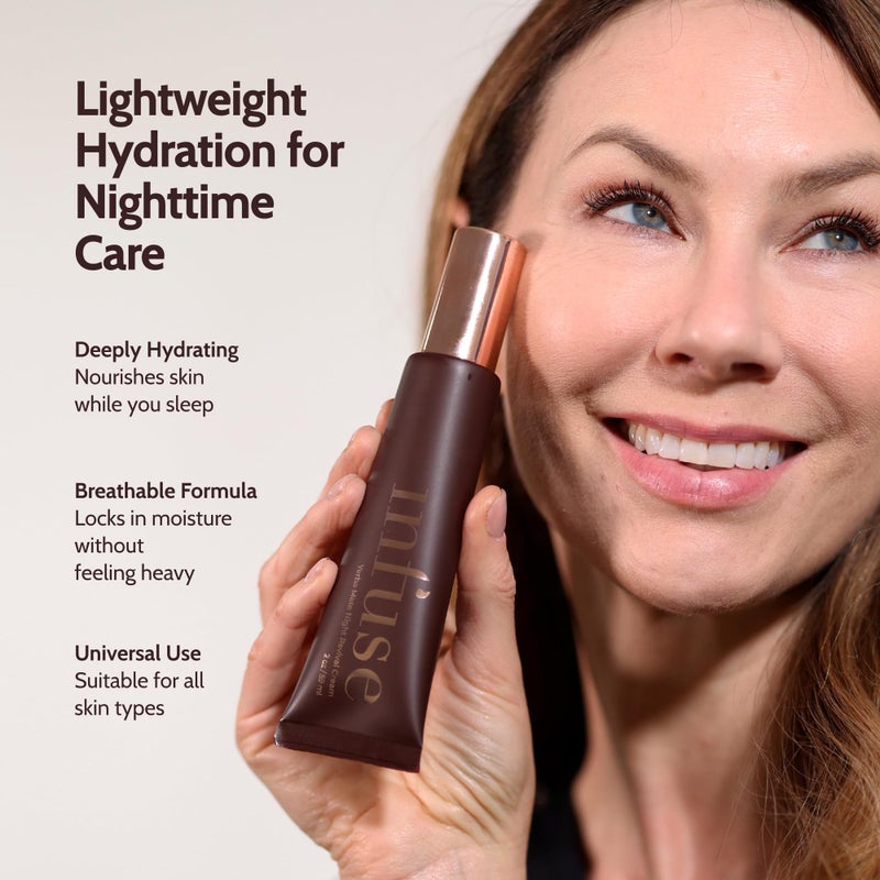 Infuse Peptide Night Cream for Mature Skin 40+ | Overnight Deep Hydration & Repair | Non-Greasy Formula to Fortify Skin Barrier and Enduring Strength - Image 4