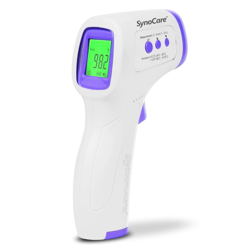 SYNOCARE Digital Infrared Thermometer for Fever – Non-Contact, Quick Read Infrared Thermometer Temperature Gun for Adults & Children, Accurate Digital Thermometer & Easy to Use (Battery Included) - Image 1
