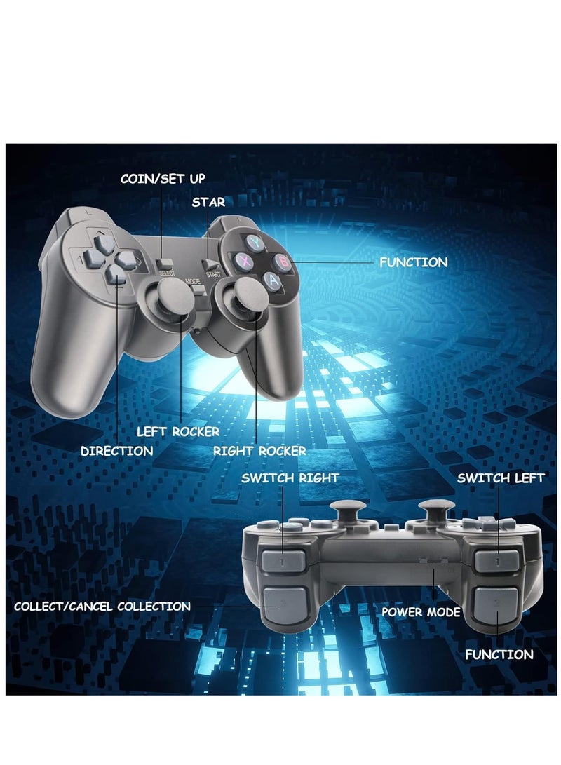 wireless retro game console plug and play video games 4k hdmi output for tv, classic game stick built in 10000+ games with 9 emulators and 2 wireless controller 2.4g for kids/adults(SE) - Image 4