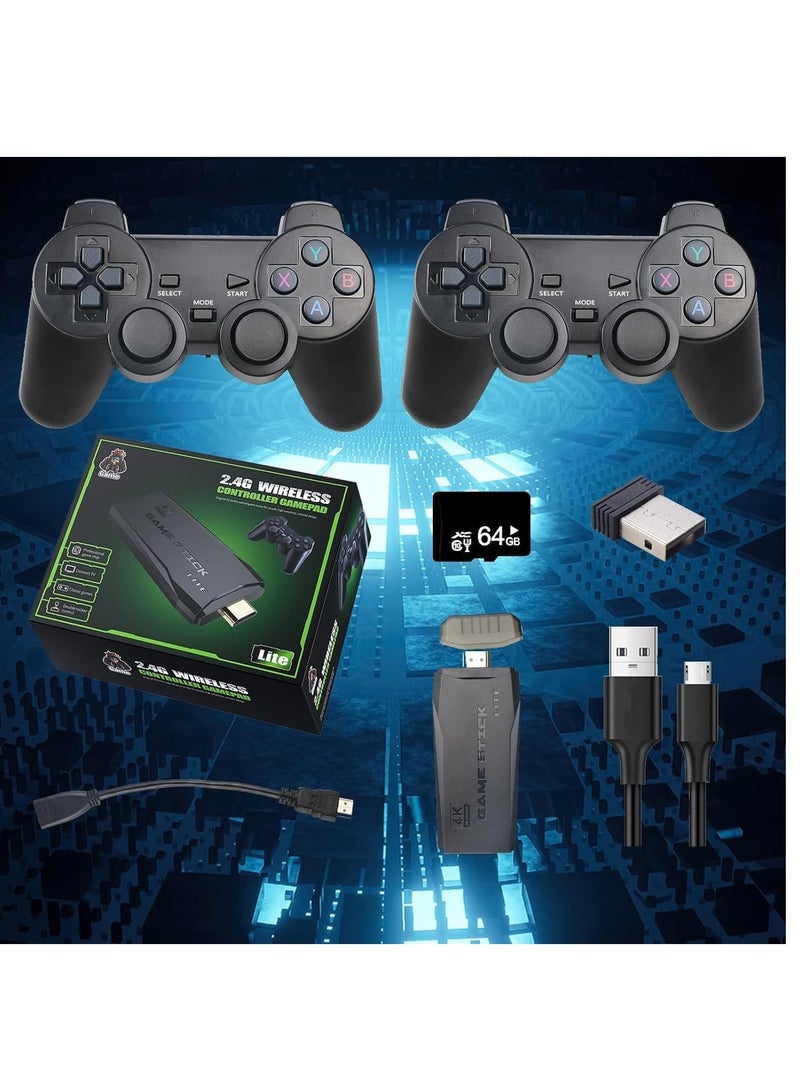 wireless retro game console plug and play video games 4k hdmi output for tv, classic game stick built in 10000+ games with 9 emulators and 2 wireless controller 2.4g for kids/adults(SE) - Image 5