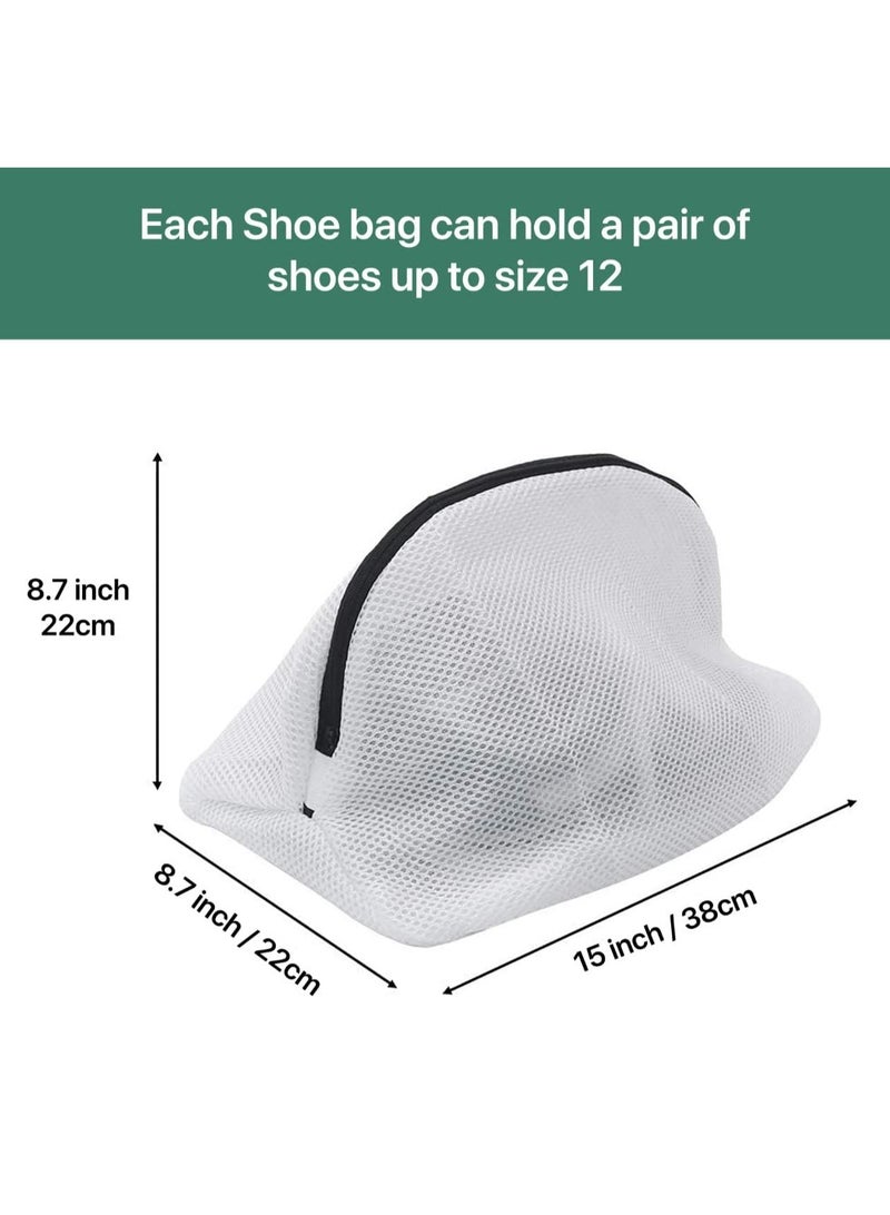 Shoe Washing Bags-Pack of 2 Reusable Mesh Shoe Laundry Bags-Shoe wash bag for Sneakers, Trainers, Running Shoes-Fit up to Size 12 - Image 2