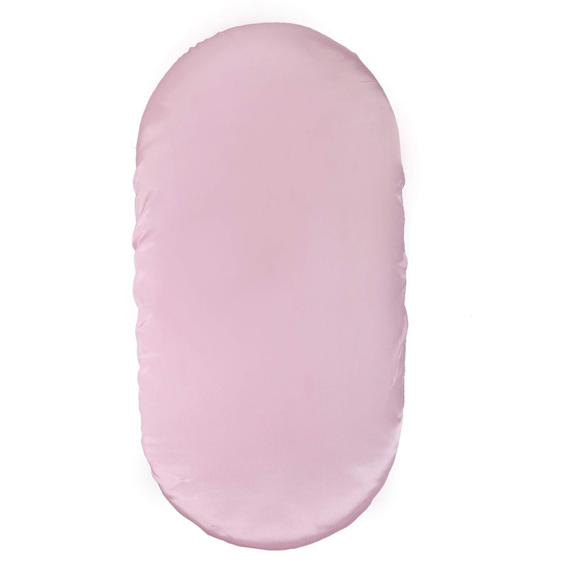 Pro Goleem Satin Bassinet Sheet Great for Baby Hair Soft Silk Feeling Sheet for Cradle or Bassinet Pad＆Mattress for Girls Gift for Newborn and Infant Pink - Image 1