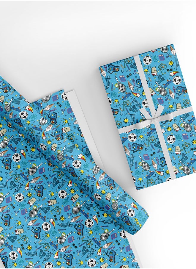 Share the Love Sporty, Kids Wrapping Paper (Pack of 4)  - Image 1