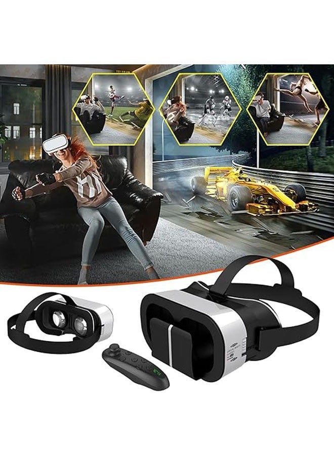 General VR Digital Glasses Headset 3D Virtual Reality Headset Gaming Glasses Giant Screen Cinema Effect Portable Headset Set Kids VR Glasses with Remote Control Family Friends Gifts  - Image 5