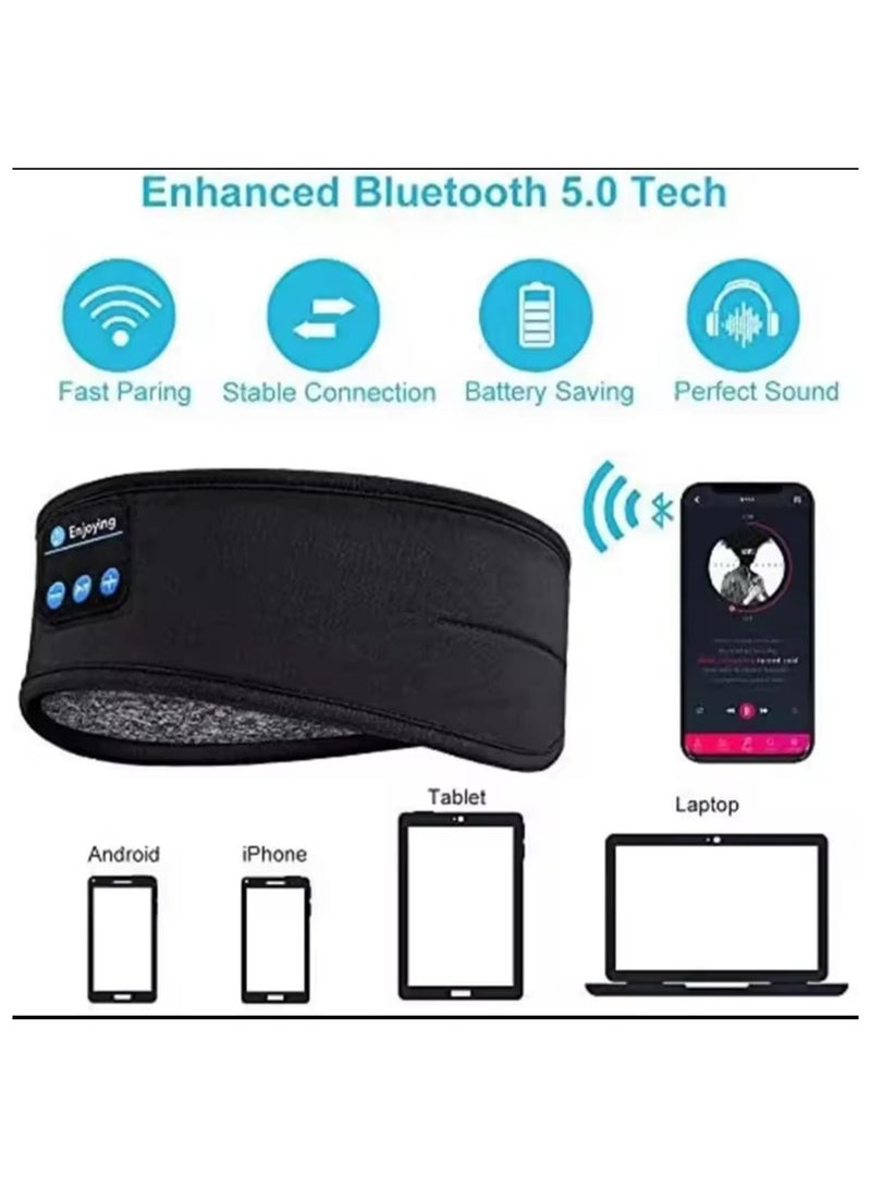 Fone Bluetooth Earphones Sports Sleeping Headband Elastic Wireless Headphones Music Eye Mask Wireless Bluetooth Headset Headband - Image 5